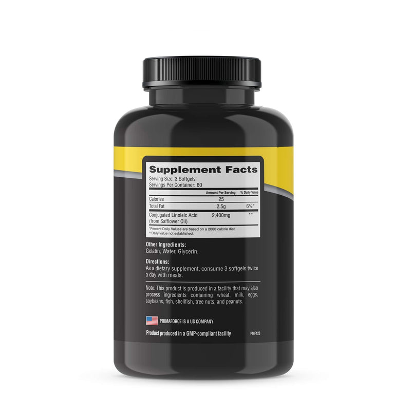 PrimaForce CLA 2400 mg per serving (180 softgels) Weight Management Supplement for Men and Women, Non-Stimulating, Non-GMO & Gluten Free 180 Count (Pack of 1) - NewNest Australia
