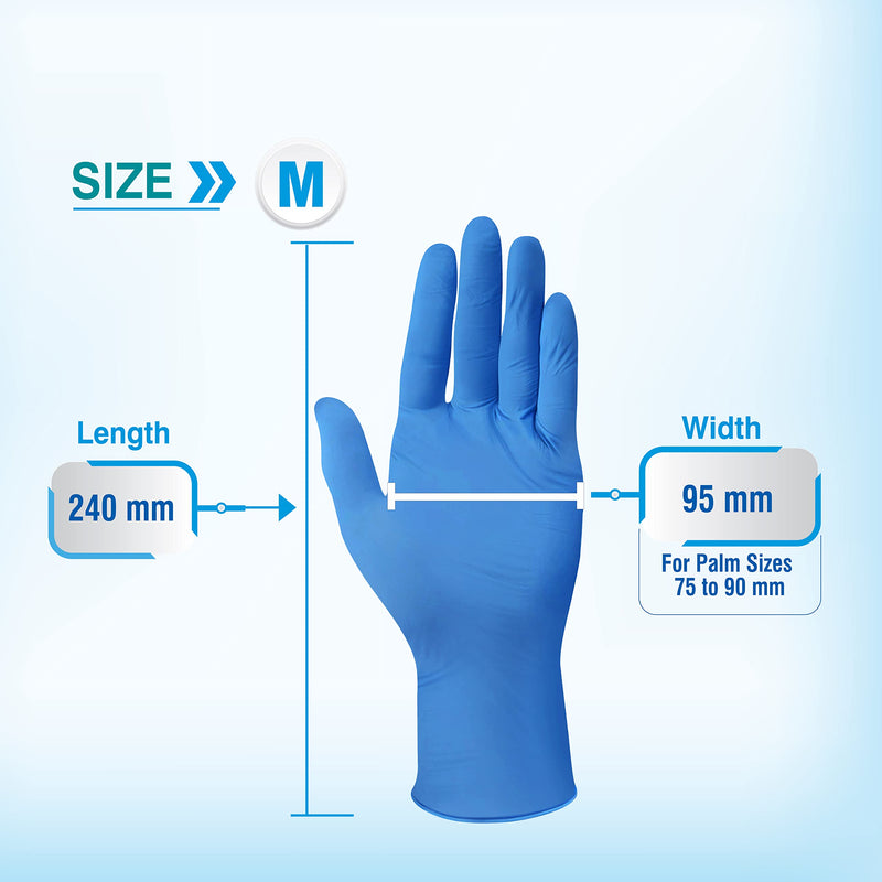 Comfy Life MEDI Pure Nitrile Gloves Premium Medical Grade EN455 EN374 Virus & Chemical Tested AQL 1.5 Powder Free Disposable Examination Gloves Food Safe Latex Free Security PPE Pack of 100 Medium - NewNest Australia