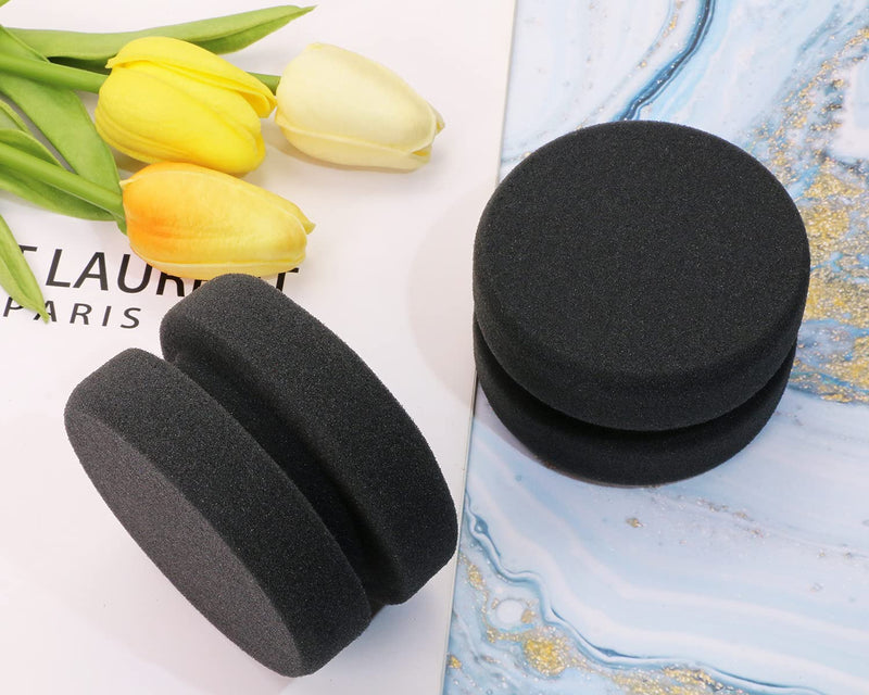 Paint Sponge Applicator PENTA ANGEL 2Pcs Double-Side Round Detail Sponge Painting Sponges for Acrylic Oil Watercolor Art Paint or Car Waxing Kitchen Cleaning (Black) Black - NewNest Australia