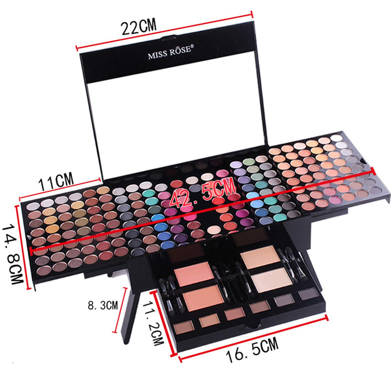 Chikanb 180 Colors Professional Matte All In One Makeup Kit Palette, Combination with Waterproof Eyeshadow Blush Lip Gloss Eyebrow Powder Concealer, Pigments Palette Shimmer Powder Daily Cosmetic Set E57#004N - NewNest Australia