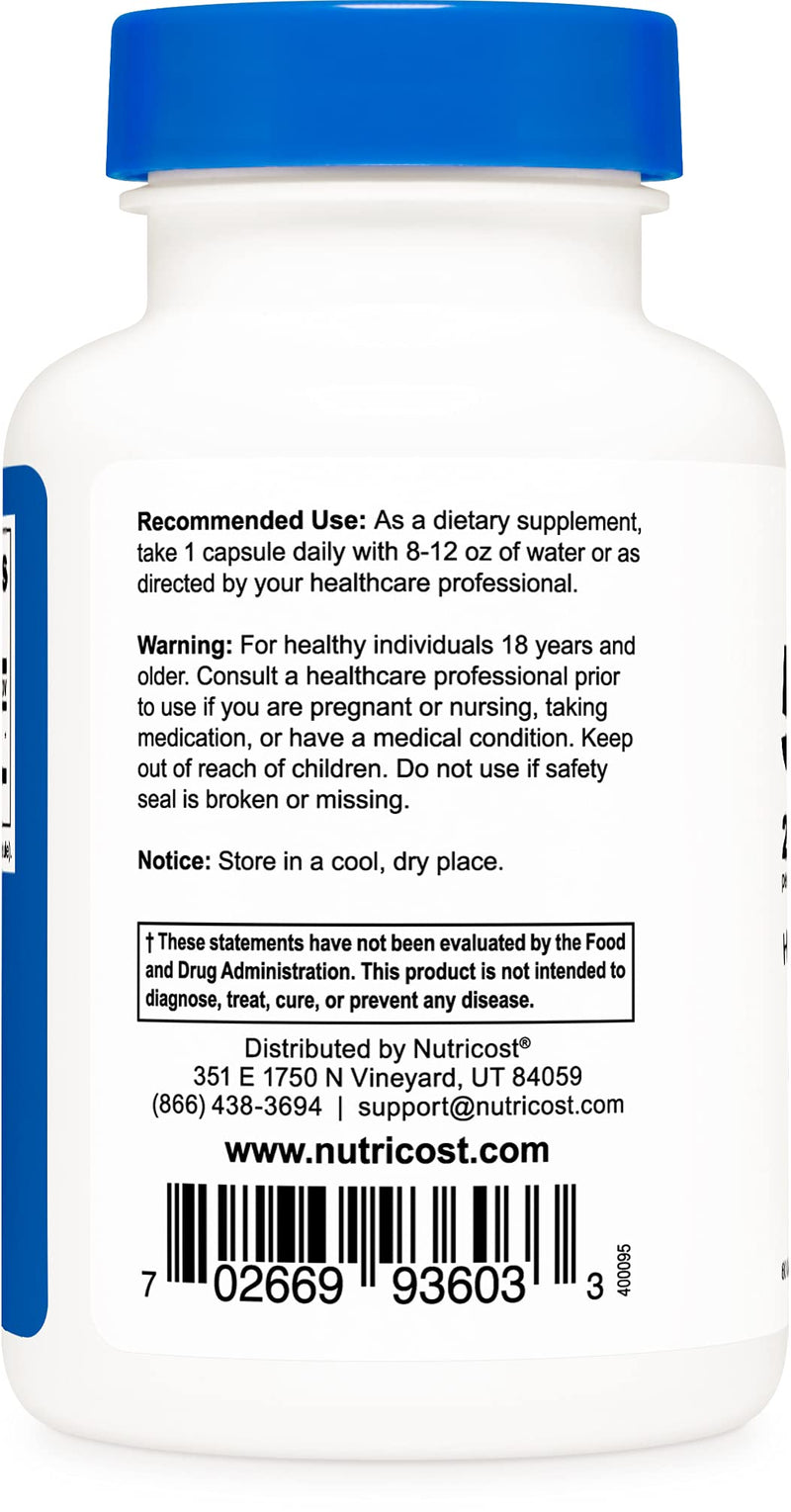 Nutricost 5-HTP 200mg, 60 Vegetarian Capsules (5-Hydroxytryptophan) - Gluten Free & Non-GMO 60 Count (Pack of 1) - NewNest Australia