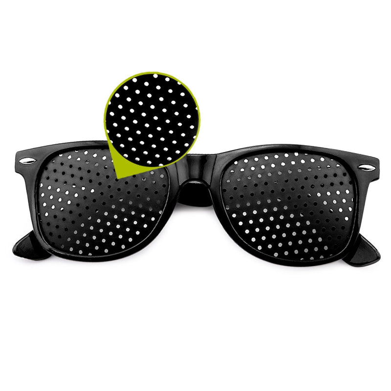 Grenhaven Black Pinhole Glasses for Eye Training Pinhole Glasses Oval Glasses - NewNest Australia