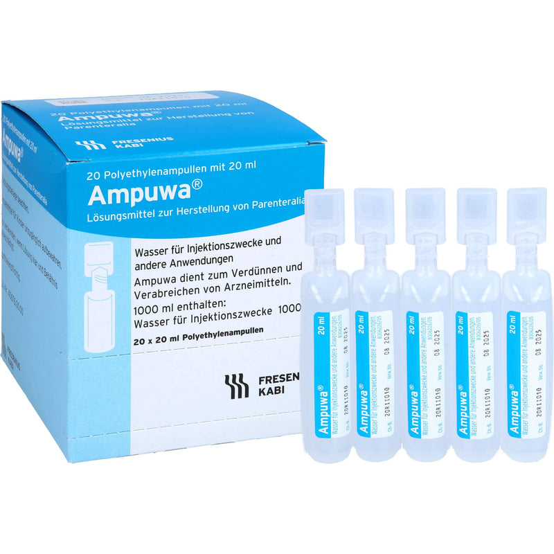 Ampuwa water for injections polyethylene ampoules, 400 ml solution - NewNest Australia