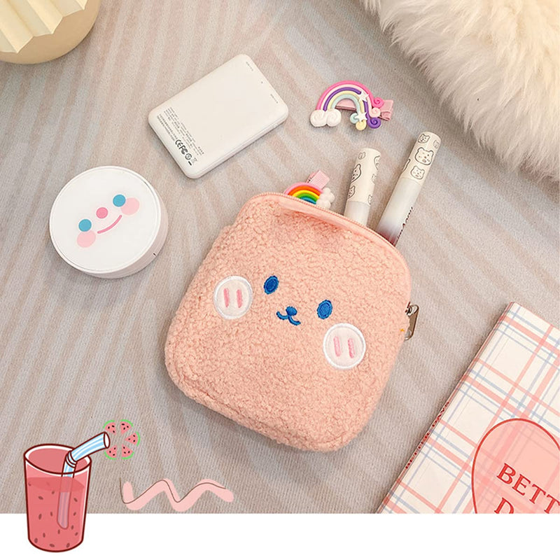 FERCAISH 1Pcs Sanitary Napkin Storage Bag - Creative Period Bag Cute Sanitary Napkin Bag Portable Sanitary Napkin Pads Storage Bags with Zipper for Teen Girls Women Ladies( Pink ) - NewNest Australia