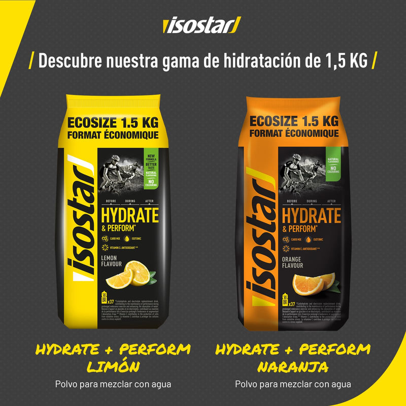 Isostar Hydrate & Perform - Flavor: Orange - Powder for Isotonic Energy Drinks - Source of Vitamin C - Natural Flavor - No Dyes - 1 Pack Economy Format 1.5 kg - NewNest Australia