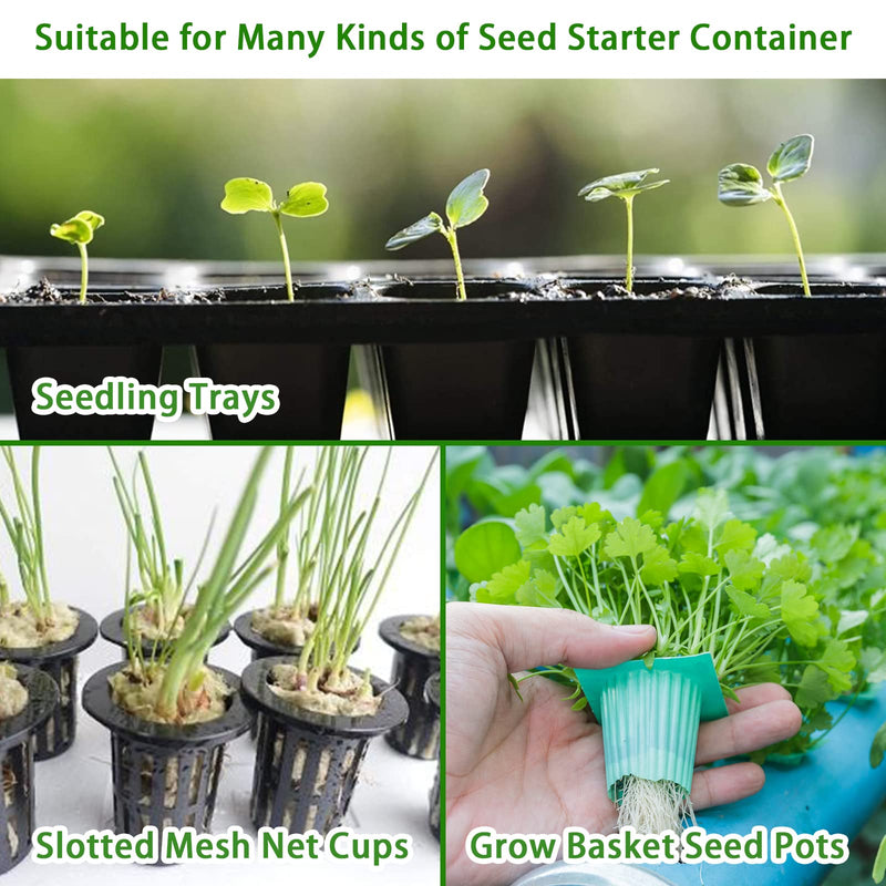 YBB 50 Pcs Round Rockwool Starter Plugs, 0.7 x 1 Inch Rockwool Grow Plugs Hydroponics Grow Media Seed Starter Kit with 60 Pcs Labels - NewNest Australia