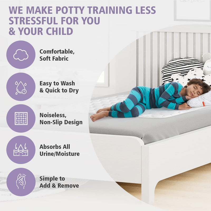 Potty training bed pads for waterproof protection (2 pack) | bed protector is Best for potty training and bed wetting toddlers & children. Absolute Lifesaver for your mattress & sheets | Lynmark kids - NewNest Australia