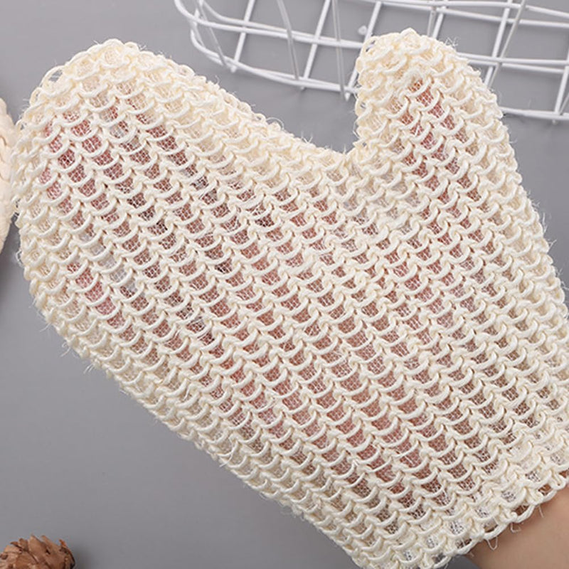 Beavorty Pack of 2 Sisal Bath Gloves Bath Gloves Bath Scrubber for Body Spa Towels Exfoliating Gloves for Body Exfoliating Massage Gloves Body Wash Glove - NewNest Australia