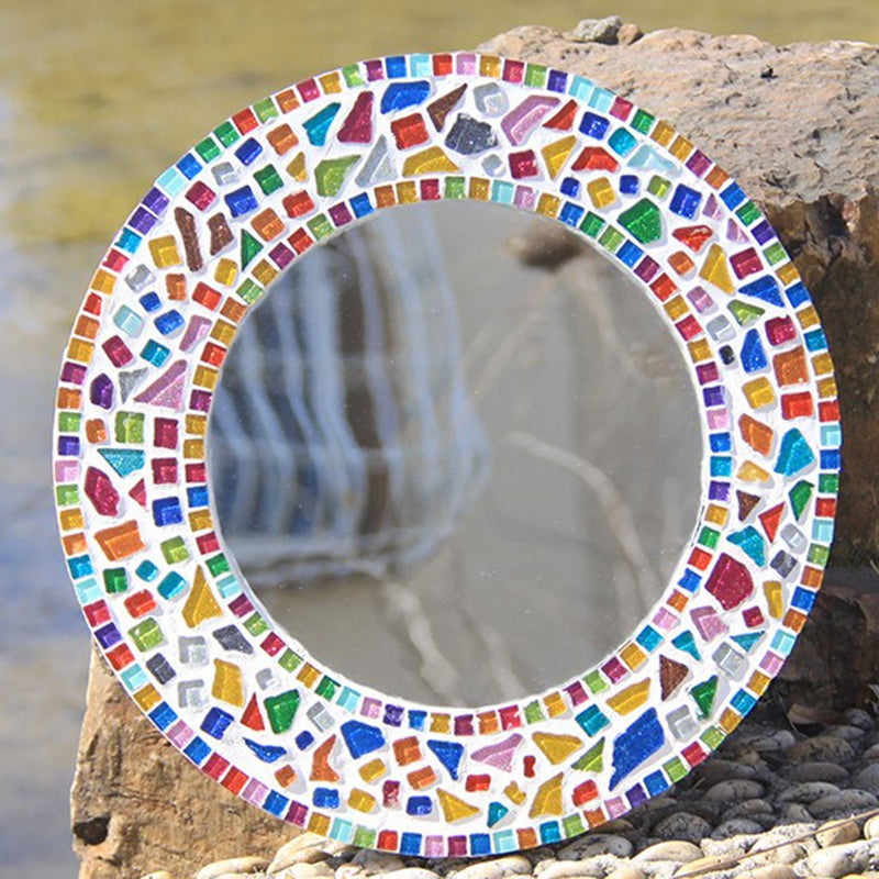 0.7X2.1 cm (0.27X0.82 inch) Stained Glass Strip,Clear Glass Mosaic Pieces DIY Mosaic Tiles Hobbies Art Crafts Material 200g(0.44lb) (Blue) Blue - NewNest Australia