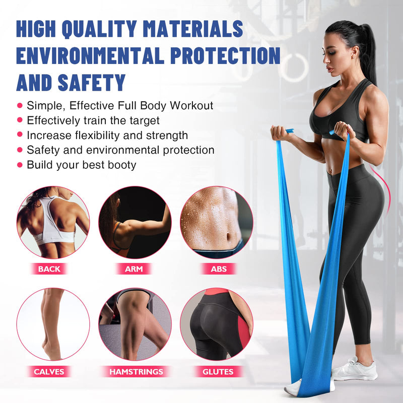 Resistance Bands, HPYGN Exercise Bands for Physical Therapy Set, Strength Training, Yoga, Pilates, Stretching, Non-Latex Elastic Band with Different Strengths,Workout Bands for Home - NewNest Australia