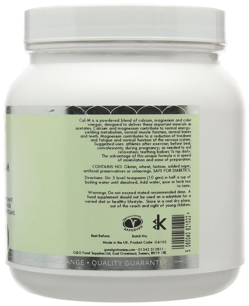 Cal-M Powder | 500g tub | Calcium & Magnesium Blend with Cider Vinegar | Cal-mag Drink Powder | Calcium & Magnesium as Mineral Acetates | G&G Vitamins - NewNest Australia