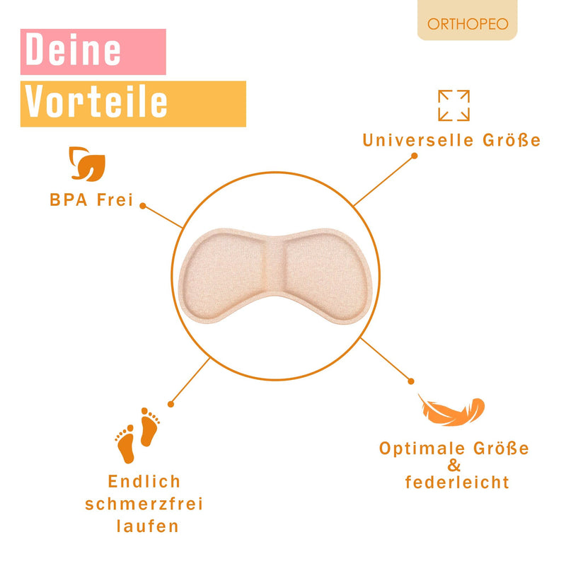 Orthopeo¬© Premium Heel Pads [6 Pairs] - Improved Concept - Innovative Heel Cushion Heel Protector - Protection Against Friction And Bubbles - Heel Spur Heel Support Pad For Too Large Shoes - NewNest Australia