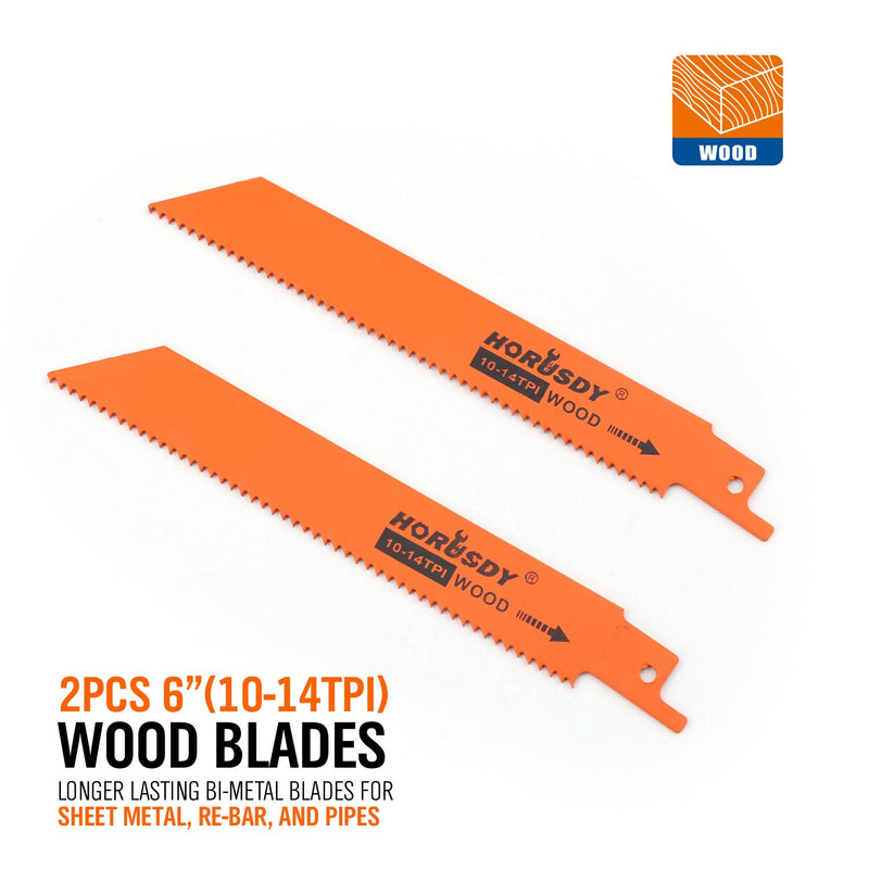 HORUSDY Metal Reciprocating Saw Blade Set/Wood Pruning Saw Blades (10Piece)) Orange - NewNest Australia