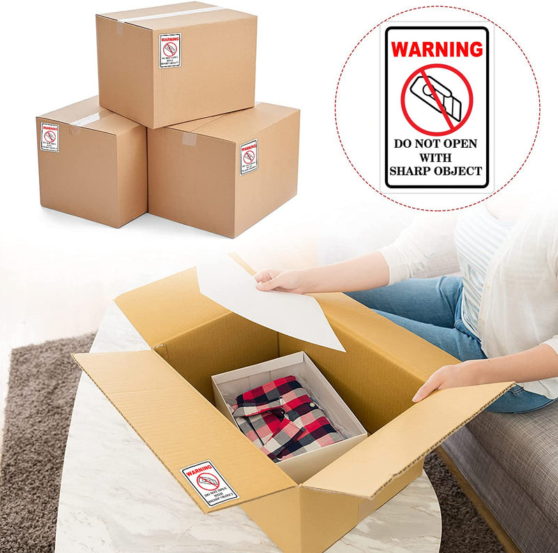 2x3 inch Do Not Open with Sharp Object Industrial Warning Labels International Special Handling Shipping Pallet Stickers for Shipping, Handling,Packing,Moving 500pcs - NewNest Australia