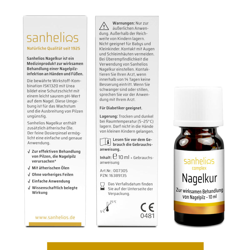 Sanhelios Nail Treatment Against Nail Fungus 10 Ml ‚ Kills Nail Fungus In 20 Seconds ‚ Simple And Hygienic ‚ Protects Other Nails From Infection ‚ Patented Active Ingredient With Proven Effect - NewNest Australia
