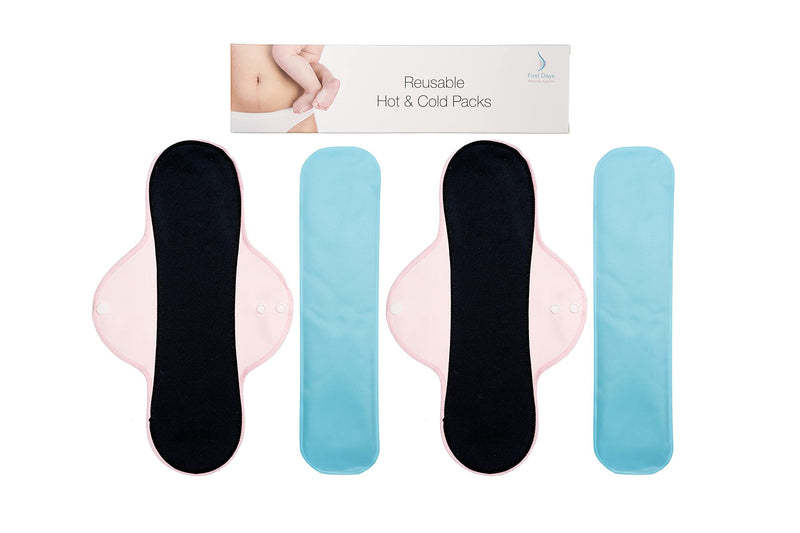 First Days Maternity - Reusable Hot & Cold Packs (2) for Postpartum, Post Birth Recovery, Episiotomy Relief, Haemorrhoids, Bruising and more, Freezer and Microwave Safe - NewNest Australia