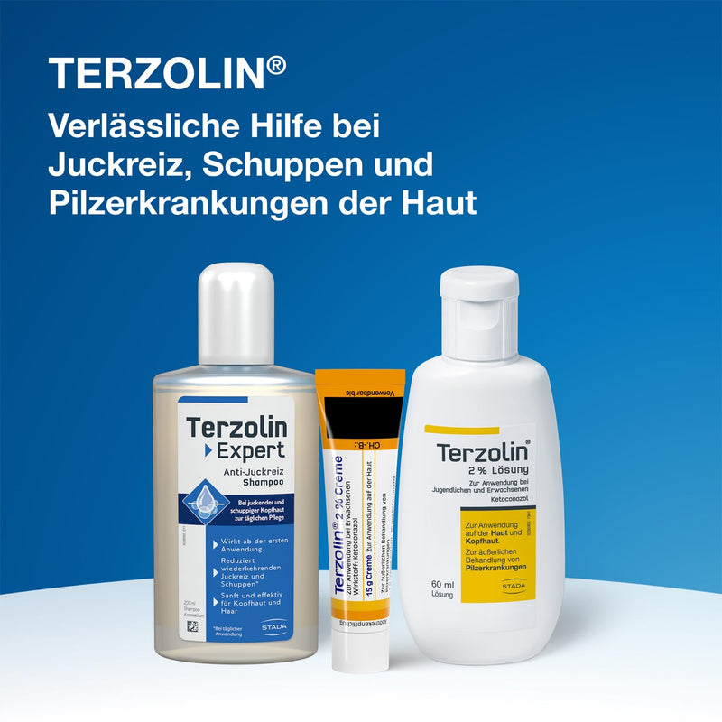 Terzolin medical dandruff treatment - 2% solution for use in young people and adults - 1 x 100 ml 100 ml (pack of 1) - NewNest Australia
