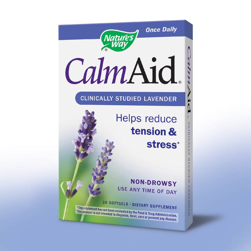 Nature's Way CalmAid nondrowsy clinically studied easytoswallow glutenfree softgels, Lavender, 30 Count - NewNest Australia