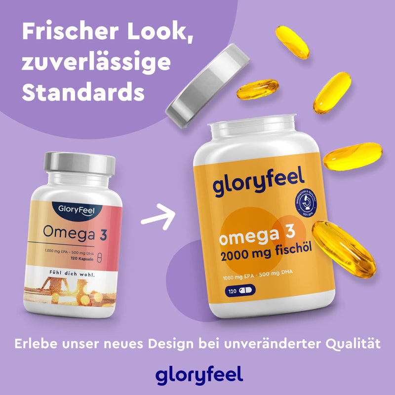 Omega 3 Capsules - High Dose With 2000 Mg Fish Oil, 1000 Mg Epa & 500 Mg Dha Per Daily Dose (In Triglyceride Form) - Essential Fatty Acids From Anchovis - Laboratory Tested In Germany - NewNest Australia