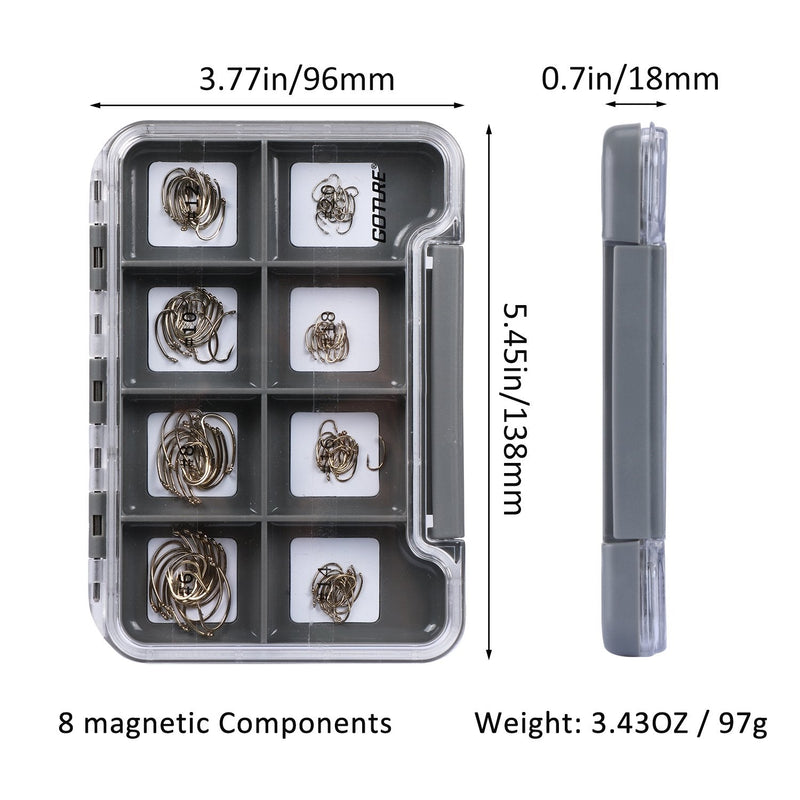 Goture 120PCS Fly Barb Fishing Hooks with Magnetic Components Box – High Carbon Steel Fly Tying Fishing Hooks Kit … Nymph Hooks with Magnetic Box - NewNest Australia