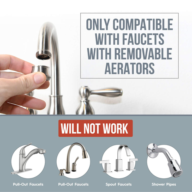 SmarterFresh 7-Piece Faucet Adapter Kit, Brass Aerator Adapter Set to Connect Garden Hose, Water Filter, Standard Hose via Diverter, in RV & Other - Male & Female Faucet Adapter for Sink Faucets - NewNest Australia