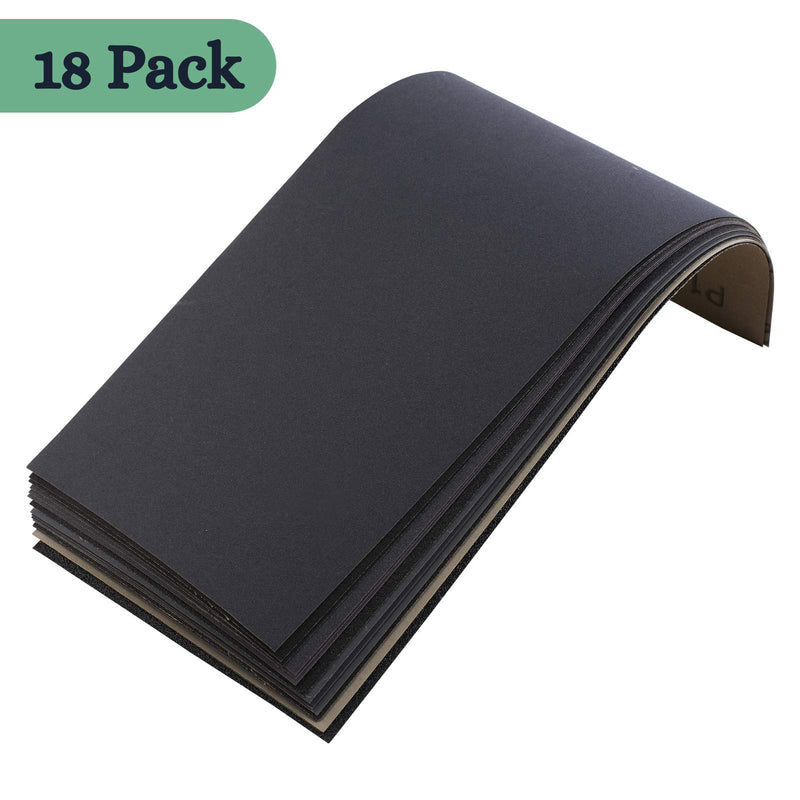 Bates- Sandpaper, 18 Pack, Assorted Grit, Sandpaper Assortment, Sand Paper, Sandpaper for Metal, Sandpaper for Wood, Automotive Sandpaper, Furniture Sanding, Fine Grit Sandpaper, Wet Dry Sandpaper - NewNest Australia