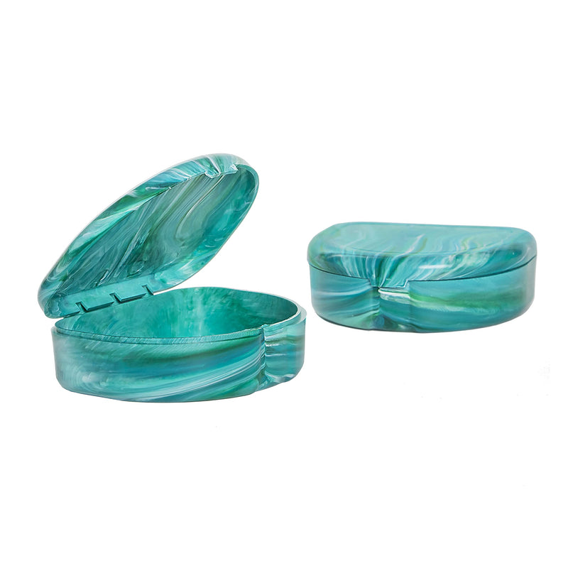 Marble Retainer Cases with Labels - Pack of 3 (colors may very) - NewNest Australia