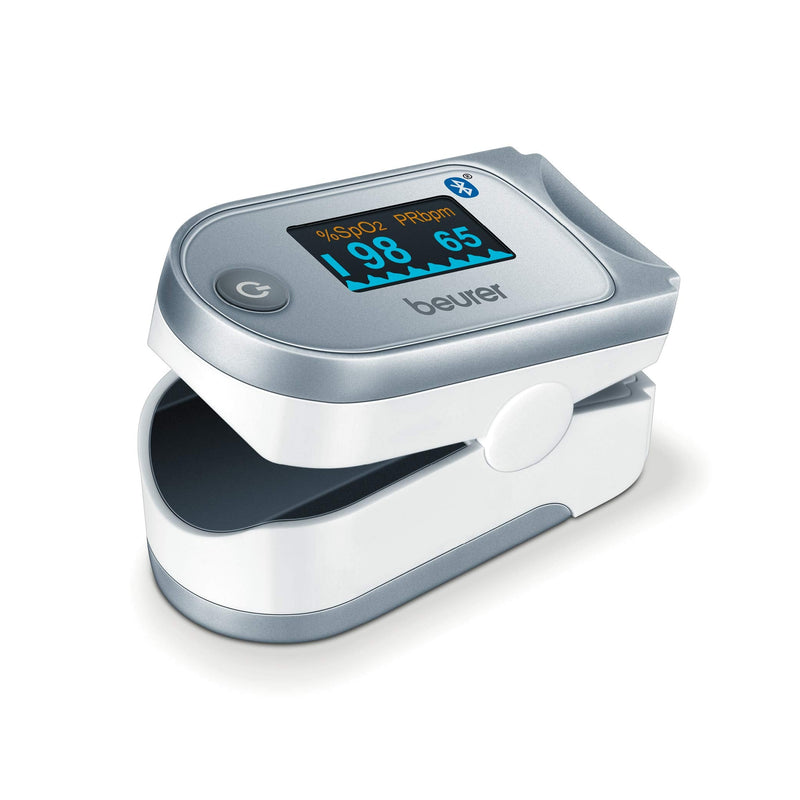 Beurer Bluetooth Digital fingertip Pulse Oximeter, Blood Oxygen Saturation & Pulse Rate Monitor with Accessories, 1 Count - NewNest Australia