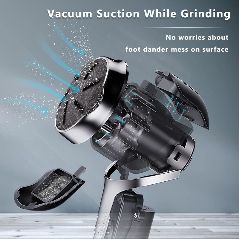 Callus Remover Electric Rechargeable Callus Removal Foot Electric Ipx7 Waterproof Led Display Pedicure Set Foot Care Electric With Vacuum System, 2 Speeds & 3 Grinding Heads - NewNest Australia