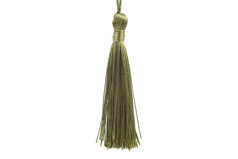 KONMAY 20pcs Silky Handmade Tiny(3.5'') Soft Craft Mini Tassels with Loops for Bookmarks Jewelry Making, Decoration DIY Projects (Army Green) Army Green - NewNest Australia
