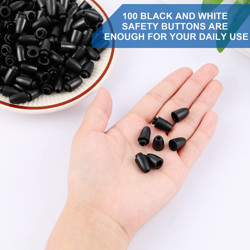 100 Pieces Clasp Bead Barrel Connectors Breakaway Safety Clasp Plastic Breakaway Clasps Safety Breakaway Clasps for Necklace Bracelet Jewelry (Black) Black - NewNest Australia