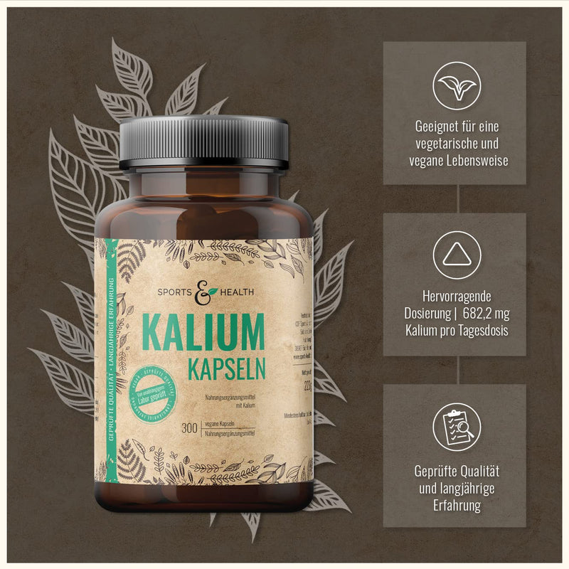 High-dose potassium - potassium capsules - 300 capsules - vegan - free of additives - 682.2 mg potassium citrate per daily dosage - potassium citrate - NewNest Australia