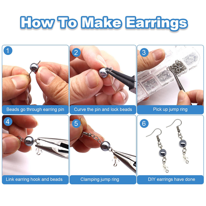 Mluchee Jewelry Making Supplies Tools - Including 3 Jewelry Pliers, 6 Wire Wrapping Kit, 16 Jewelry Tools, 845 Jewelry Findings with Storage Bag for Repair, DIY Crystal and Beading - NewNest Australia