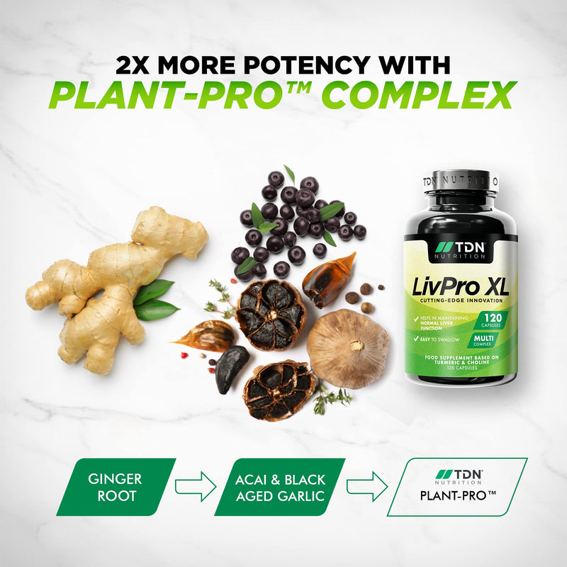 Highly Effective Livpro Xl Preparation For The Liver - Timed Release For 3X Better Absorption - 45% Higher Bioavailability With Acetyl L-Carnitine - Vegetarian With 15 Vitamins/Minerals/Amino Acids - NewNest Australia