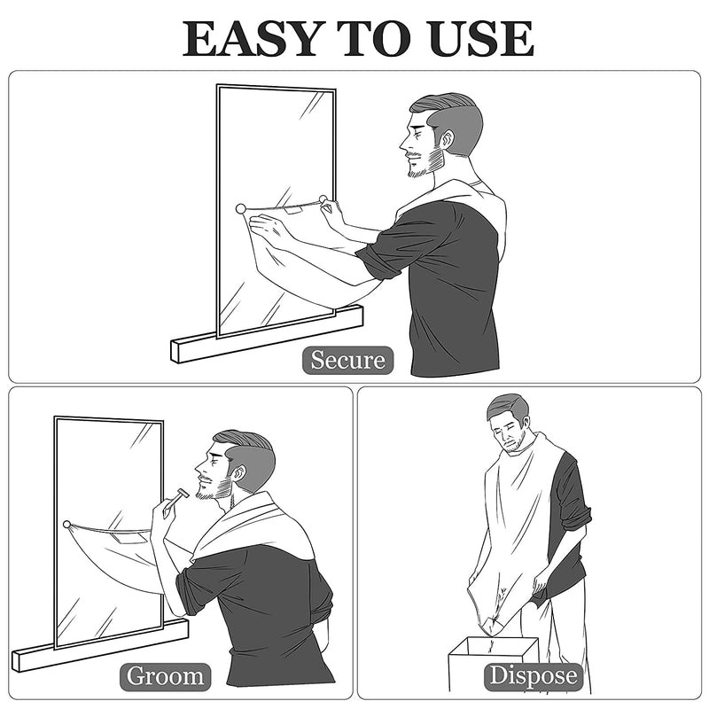 Beard Bib Shaving Bib Waterproof Beard Waterproof Beard Trimming Apron Cape Grooming Trimming Cutting Capewith Suction Cups Beard Shaping Tool for Men Father Husband - NewNest Australia