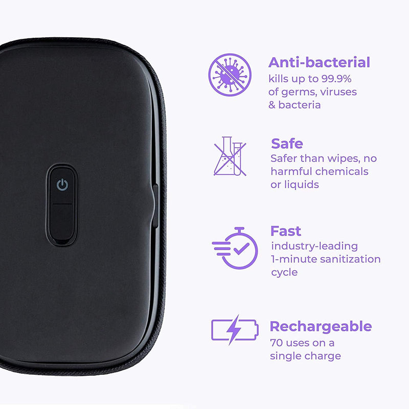 HoMedics UV-Clean Phone Sanitizer | Faster Than Any UV Sanitizer On The Market Our revolutionary UV CLEAN reduces bacteria and viruses.| l | Mercury and Chemical Free Black - NewNest Australia