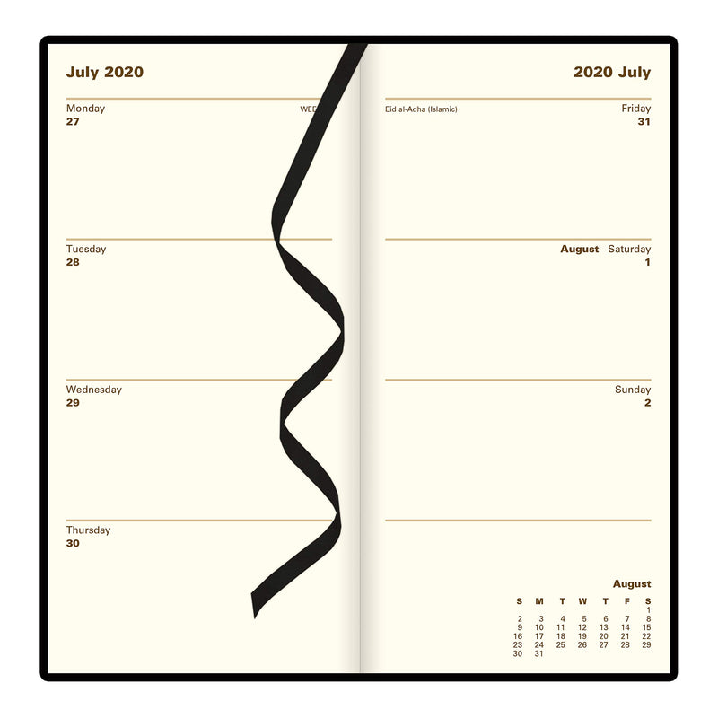 LETTS Signature Week to View 2021 Planner, Bonded, Black, 6.625 x 3.25 inches (C38SUBK-21) - NewNest Australia