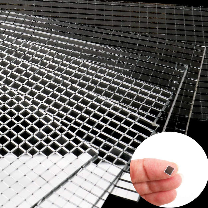 Self-Adhesive Real Glass Craft Mini Square Mirrors Mosaic Tiles( 5 x 5mm,6 Sheet,3600Pcs) - NewNest Australia