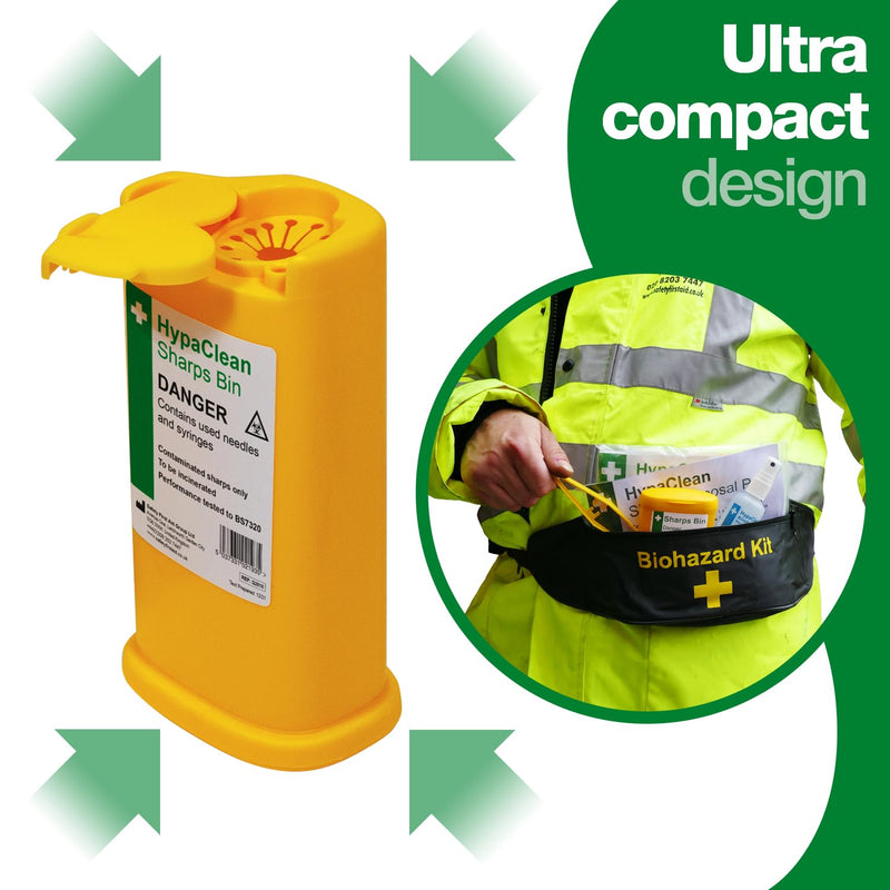 Safety First Aid HypaClean Sharps Waste Bin, 0.25L HypaClean Sharps Bin - NewNest Australia