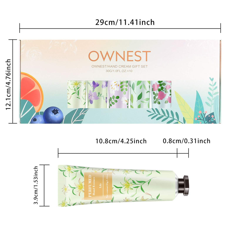 Ownest 10 Pack Fruits Fragrance Hand Cream,Moisturizing Hand Care Cream Travel Gift Set with Shea Butter For Men And Women-30ml - NewNest Australia