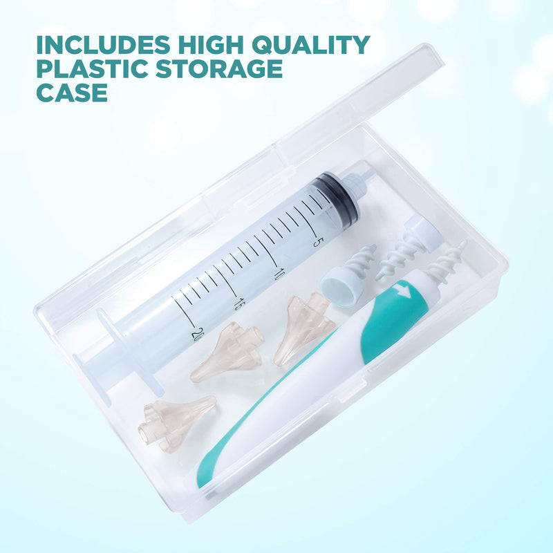 Ear Wax Remover Kit with Syringe and Spiral Tool by ProClinic | 3 x Soft Silicone Tips | Reusable and Washable Ear Cleaner for Safe Home Use | Includes Storage Case - NewNest Australia