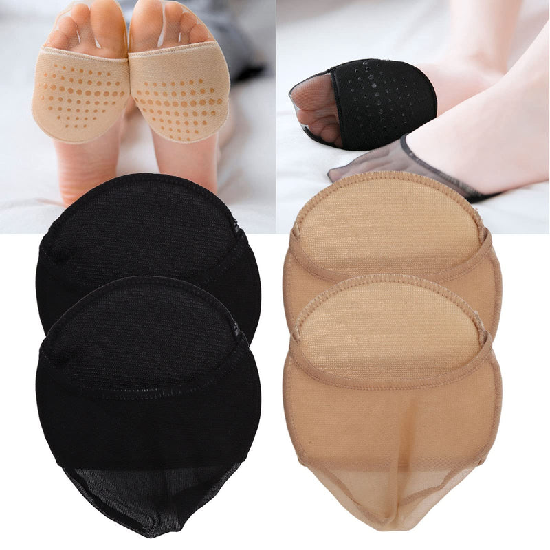 10 Pairs Toe Cap Socks With Padding, Breathable Toe Cover, Half Socks, Women'S Underside, Forefoot Cushion, Soft Cap, Protective Cover, Reusable Cushion For Women Heels, Default - NewNest Australia