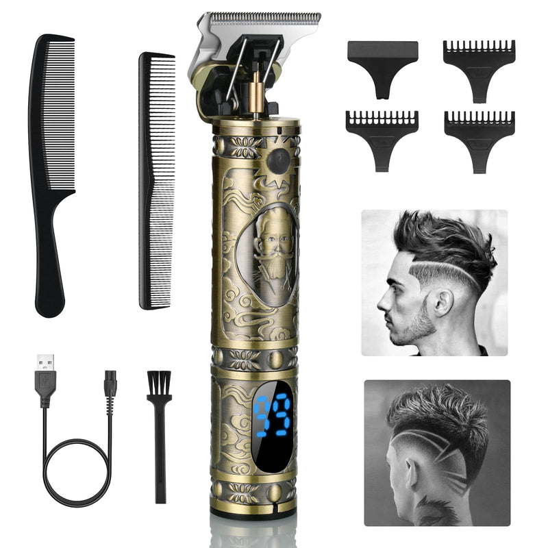 URAQT Hair Clippers for Men, Cordless Clippers Electric Hair Trimmer Beard Trimmer, Waterproof Detail Beard Shaver, Precision T-Blade Trimmer Grooming Cutting Kit with 4 Guide Combs and 2 Hair Combs - NewNest Australia