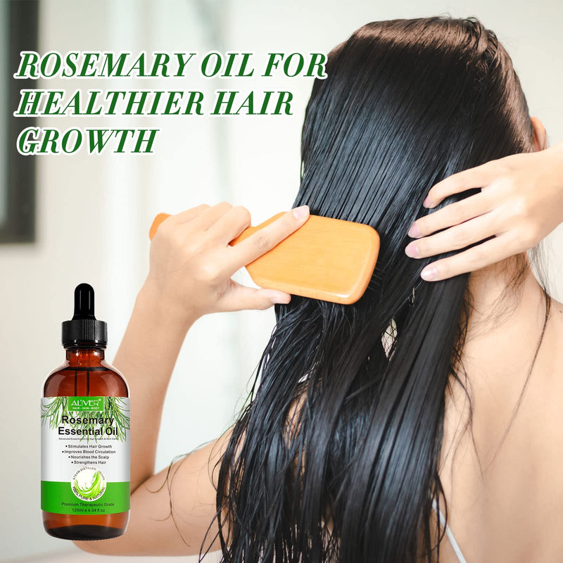 Rosemary Oil For Hair Growth & Skin Care - 100% Pure Rosemary Essential Oil For Eyebrows And Eyelashes, Nourishes The Scalp, Stimulates Hair Growth For Men Women (Pack Of 1 X 120 Ml) - NewNest Australia