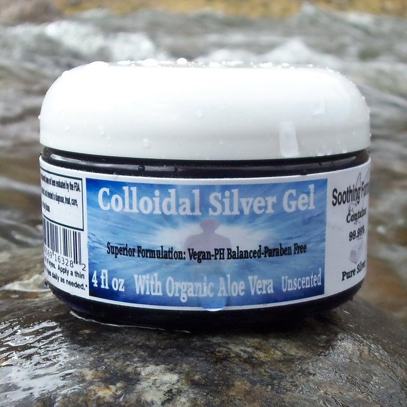 Superior Colloidal Silver Gel Big 4 oz. Jar Made with Organic Aloe Vera, 100 PPM 99.99 % Pure Silver, & Simple Safe Ingredients - NewNest Australia