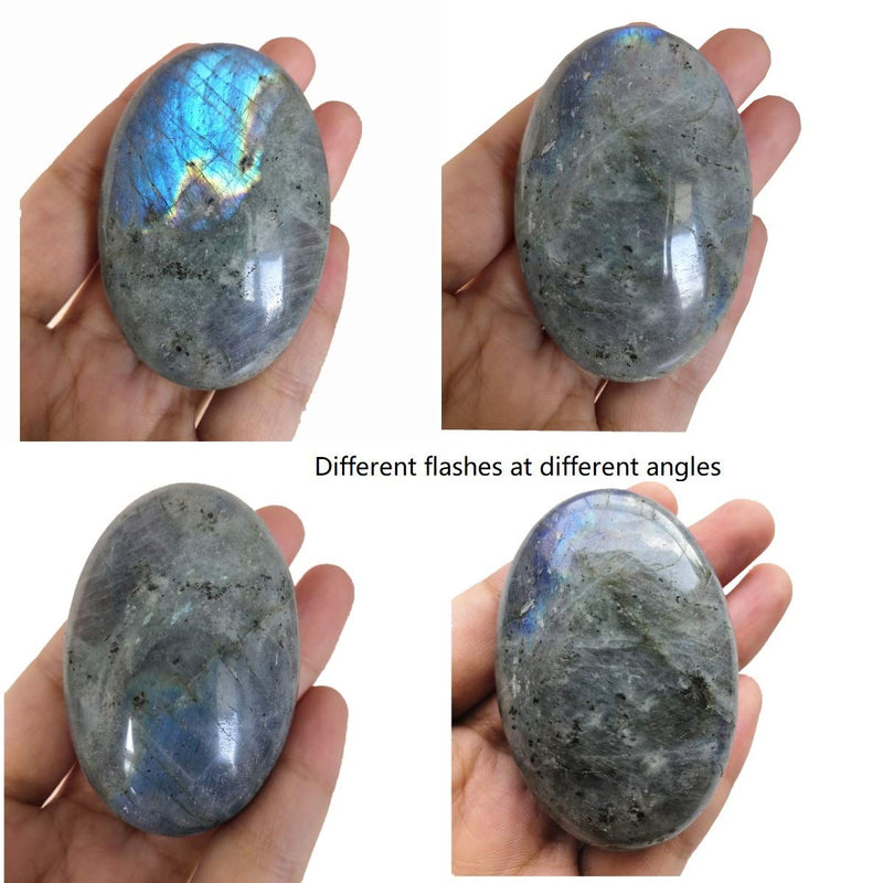 Lovionus89 Moonstone Worry Stones, Natural Oval Palm Bag Healing Crystal Massage Spa Energy Stone - NewNest Australia