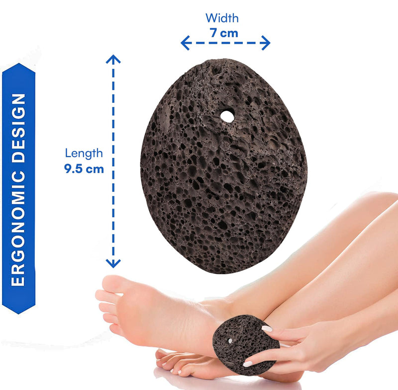 NIMXY Volcanic Lava Pumice Stone for Feet and Hands – Feet Hard Skin Remover – Foot Scrubber for Dead Skin Removal – Natural Foot File and Callus Remover for Skin Exfoliation (Brown) Brown - NewNest Australia
