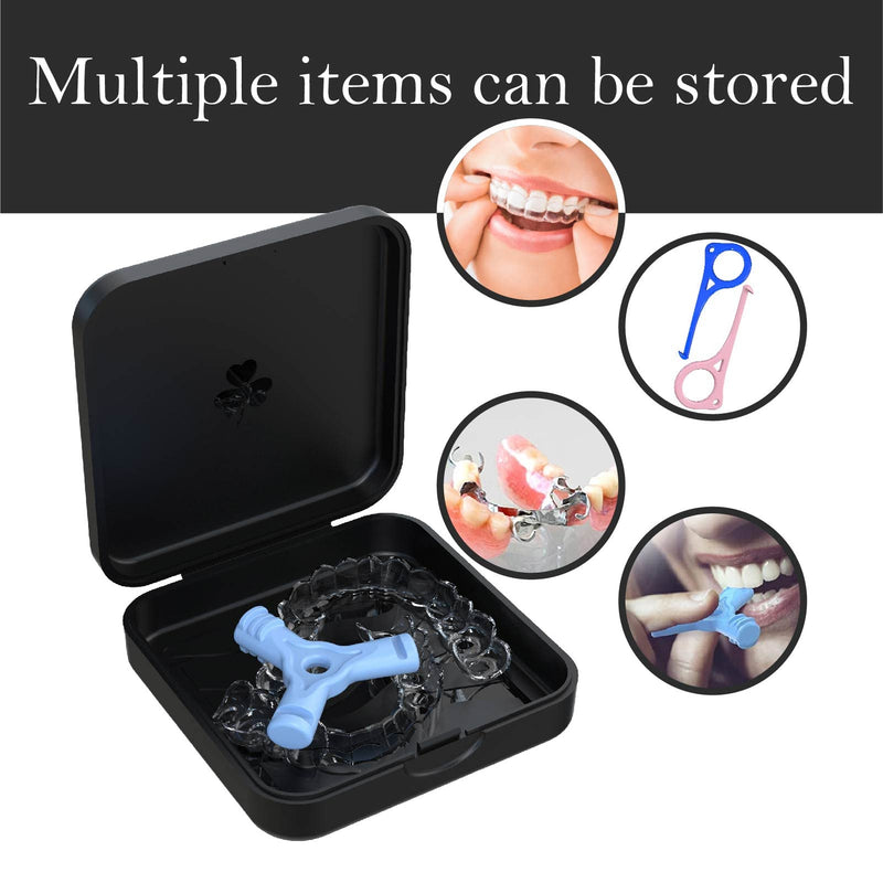 Braces box Braces box Dento Box splint box (also for bite splint, grinder splint) 1 piece orthodontic box (black). Black - NewNest Australia