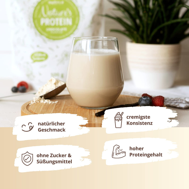 Natures Protein Vanilla 500G Natural Protein Powder Without Sweeteners Lactose Sugar Milk 83 1 Protein Vegetable Protein Powder Shake Vegan Gluten Free 500 G Pack of 1 - NewNest Australia
