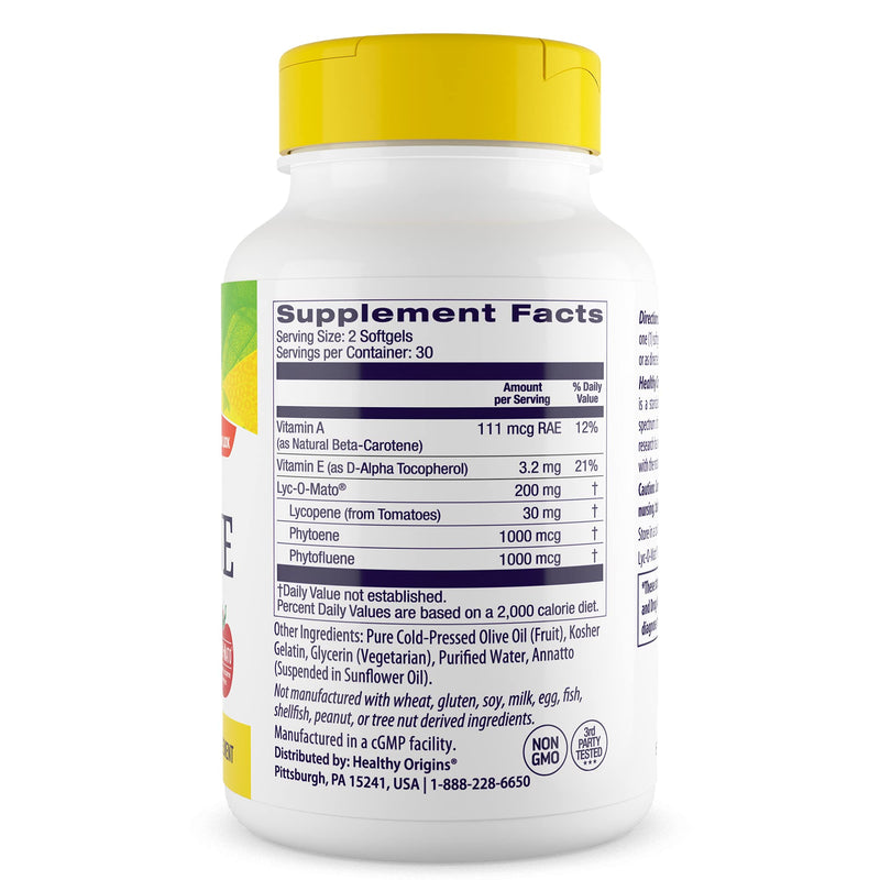 Healthy Origins LYC-O-Mato Lycopene 15 Mg, 60 Softgels 60 Count - NewNest Australia